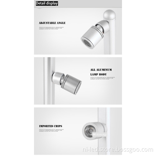 2W Adjustable LED Cabinet Light for Jewelry Decoration